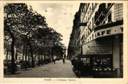 T2/T3 1939 Paris, L'Avenue Carnot / Street View, Café, Automobiles (EK) - Unclassified