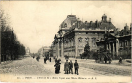 * T3 1909 Paris, L'Avenue De La Motte Piquet Avec L'Ecole Militaire / Street View, French Military School, Omnibus (EB) - Sin Clasificación