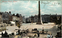 T2/T3 1904 Ripon, Market Place, Market Vendors, Monument (EK) - Ohne Zuordnung