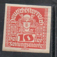 AUSTRIA ÖSTERREICH 1920 1921 NEWSPAPER MERCURY 10h MNH - Ungebraucht