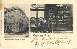 T3 1899 Köln, Cologne; Schenkwirtschaft Von Th. Jos. Koch / Inn, Interior With Waitress. Verlag Von R. Dohmen Photograph - Non Classificati