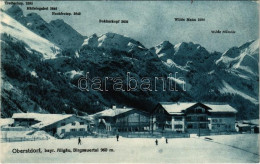 * T2 1913 Oberstdorf, Bayr. Allgäu, Birgsauertal / General View, Mountains, Winter - Unclassified