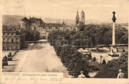 T2 Stuttgart, Schlossplatz Mit Altem Schloss / Castle, Square - Unclassified