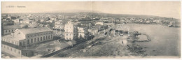 * T3/T4 1914 Catania, Industrial Railway At The Port - 2-tiled Folding Panoramacard (r) - Non Classés