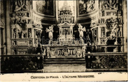 * T2/T3 Certosa Di Pavia, L'Altare Maggiore / Main Altar, Church Interior. Ed. E. Songia (EK) - Non Classés