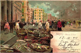 T3 Naples, Napoli; Mercato De Pesci / Fish Market, Richter & Co. 42. Litho (EB) - Ohne Zuordnung