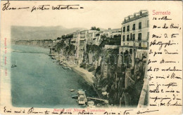 * T2/T3 1901 Sorrento, Marina Coll' Albergo Tramontano / Seashore, Hotel (EK) - Zonder Classificatie