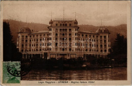 T2/T3 1925 Stresa, Lago Maggiore, Regina Palace Hotel / Lake, Hotel. Fot. Menotti Thanhoffer. TCV Card (EK) - Sin Clasificación