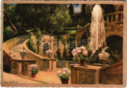 * T2/T3 Tivoli, Villa D'Este, Fontana Dei Draghi / Villa, Fountain. Italian Art Postcard. L. Provizi (EK) - Ohne Zuordnung