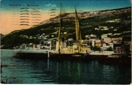 T2/T3 1927 Trieste, Trieszt, Trst; Barcarola / Port, Sailing Vessel, Boat (EK) - Ohne Zuordnung