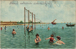 T2/T3 1926 Venezia, Venice; Lido, Saluti Dalla Spiaggia / Beach, Bathers (EK) - Non Classés