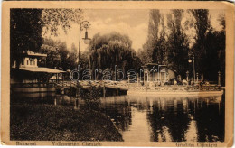 T3 1923 Bucharest, Bukarest, Bucuresti, Bucuresci; Gardina Cismigiu / Park, Lake (ázott / Wet Damage) - Zonder Classificatie