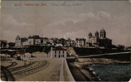 * T3 1908 Constanta, Vederea Din Port / General View From The Port, Railway, Romanian Orthodox Church. T. G. Dabo (EK) - Zonder Classificatie