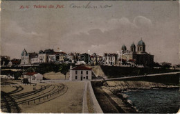 * T3 1908 Constanta, Vederea Din Port / General View From The Port, Railway, Romanian Orthodox Church. T. G. Dabo (EK) - Non Classés