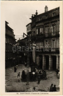 ** T2/T3 Santiago De Compostela, Fuente De Cervantes / Fountain, Street View - From Postcard Booklet - Non Classés