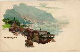 ** T2 Montreux, Velten's Künstlerpostkarte No. 442. Litho S: F. Voellmy - Non Classés