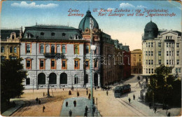 T3 Lviv, Lwów, Lemberg; Ul. Karola Ludwika I Róg Jagiellonskiej / Street And Tram (EK) + ""M. KIR. 308. HONVÉD GYALOG EZ - Unclassified