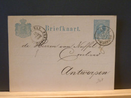 ENTIER/247   BRIEFKAART   NEDERLAND NAAR ANTWERPEN 1879 PB PAR ANVERS - Entiers Postaux