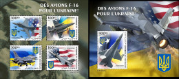 Djibouti 2023, Planes, F-16 For Ukraine, 4val In BF +BF - Minerals