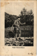 * T2/T3 1913 Cserkés Teljes Felszerelésben. Magyar Rotophot 678. / Hungarian Boy Scout In Full Equipment (fl) - Sin Clasificación