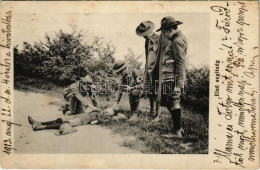 T2/T3 1913 Első Segítség. Cserkészek Elsősegélynyújtás Gyakorlaton. Magyar Rotophot 670. / Hungarian Boy Scouts Practici - Non Classés