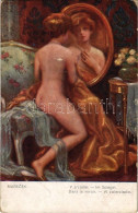 T2/T3 Im Spiegel / Dans Le Miroir / Erotic Nude Lady Art Postcard With Mirror S: Marecek (EK) - Non Classificati