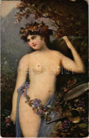 * T2/T3 Bacchantin / Bacante / Erotic Nude Lady Art Postcard. "Apollon Sophia" 64. S: Bernhard (fl) - Unclassified