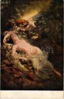 * T2 Traum / La Reve / Erotic Nude Lady Art Postcard, Dreaming. "Apollon Sophia" 69. S: Tassaert - Unclassified