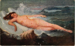 * T2 1918 Venus Anadyomene / Erotic Nude Lady Art Postcard. Rotophot Nr. 593. S: Tolnay - Non Classés
