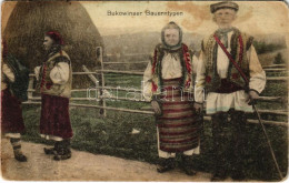 T3 1916 Bukowinaer Bauerntypen / Bukovinai Folklór / Folklore From Bucovina (kopott Sarkak / Worn Corners) - Non Classés