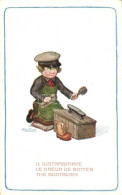 ** T2/T3 Il Lustrascarpe / Le Cireur De Bottes / The Bootblack; Shoe Cleaner Child, Italian Art Postcard, S: A. Bertigli - Ohne Zuordnung