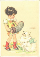 T2/T3 Girl With Accordion And Dog. Verlag Carl Werner S: Lungers Hausen - Unclassified
