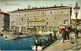 T2 1910 Fiume, Rijeka; K.u.k. Kriegsmarine Matrosen / Grand Hotel Europe, Cafe / Osztrák-magyar Matrózok A Kikötőben. Di - Sin Clasificación