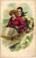 ** T3 Couple In Motorboat, Litho S: Robi Chester (fa) - Sin Clasificación