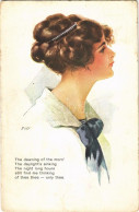 T3 The Dawning Of The Morn'... Lady Art Postcard. New World Girl Nr. 3. B.L.W.I. 646/6. (fa) - Sin Clasificación