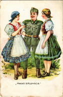 T3 1943 Magas Diplomácia. Második Világháborús Magyar Katonai Lap / WWII Hungarian Military Postcard (EK) - Sin Clasificación