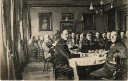 * T3 1917 Magyar Katonai Tiszti étterem Belseje Ebéd Közben. Löbl Dávid és Fia Kiadása (Rb) - Non Classés