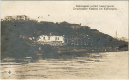 * T1/T2 Belgrád, Kalimegdán Szétlőtt Kaszárnyával / Zerschossene Kaserne Am Kalimegdan / WWI Destroyed Castle In Belgrad - Sin Clasificación