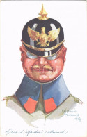 ** T2/T3 Officier D'Infanterie (allemand) / WWI German Military Officer. Visé Paris No. 29. "Leurs Caboches" Art Postcar - Sin Clasificación