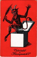 T2/T3 1931 Üdvözlet A Krampusztól / Krampus With Birch (EK) - Sin Clasificación