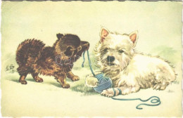 T2/T3 Dogs. Art Postcard (EK) - Unclassified