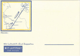 ** T2 Mit Luftschiff "Graf Zeppelin" / Zeppelin Airship From Berlin To Buenos Aires, Map - Unclassified