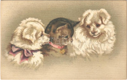 T2/T3 Dogs With Cat. Litho (fl) - Non Classés