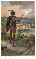 ** T2/T3 'Der Rattenfanger Von Hameln', Brüder Grimm / 'The Pied Piper Of Hamelin', Art Postcard Based On The Brothers G - Ohne Zuordnung