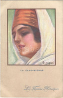 * T2/T3 La Caucasienne / French Lady Art Postcard. Les Femmes Heroiques. Visé Paris No. 43. S: Em. Dupuis (EK) - Unclassified