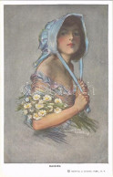 T2 1920 Daisies. Lady Art Postcard. Reinthal & Newman No. 511. S: Lou Mayer - Unclassified