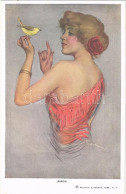 T2/T3 1920 Birds. Lady Art Postcard. Reinthal & Newman No. 513. S: Lou Mayer - Ohne Zuordnung