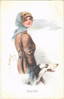 T2/T3 1914 Beauties. Lady With Dog. Series No. 2024/2. S: Court Barber (EK) - Non Classés