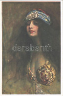 * T2 1920 Tanulmányfej. Magyar Rotophot Társaság No. 69. / Studienkopf / Hungarian Lady Art Postcard S: Kiss Rezső - Non Classés