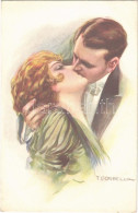 * T2/T3 Romantic Couple. Italian Lady Art Postcard. Anna & Gasparini 162-4. S: T. Corbella (EK) - Sin Clasificación